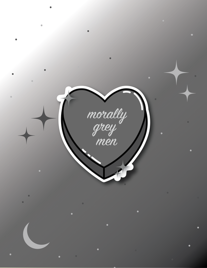 Morally Grey Men - Sweetheart Candy Sticker
