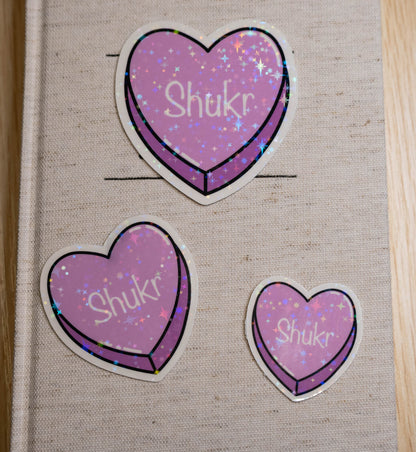 Shukr - Sweetheart Candy Sticker (Holographic)