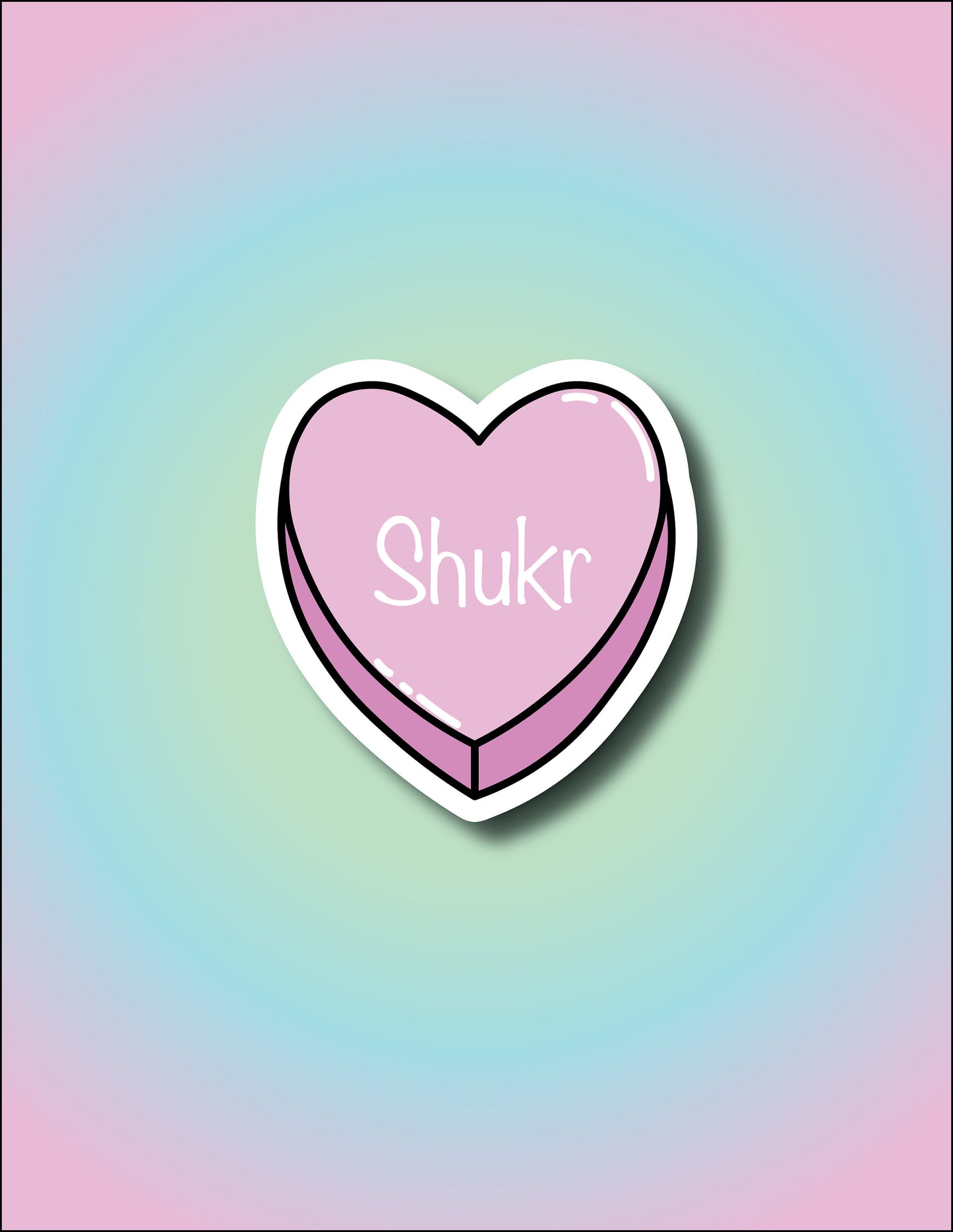 Shukr - Sweetheart Candy Sticker (Holographic)